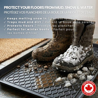 Plateaux à bottes résistants – 24 x 16 po, ensemble de 2 | Fabriqués au Canada