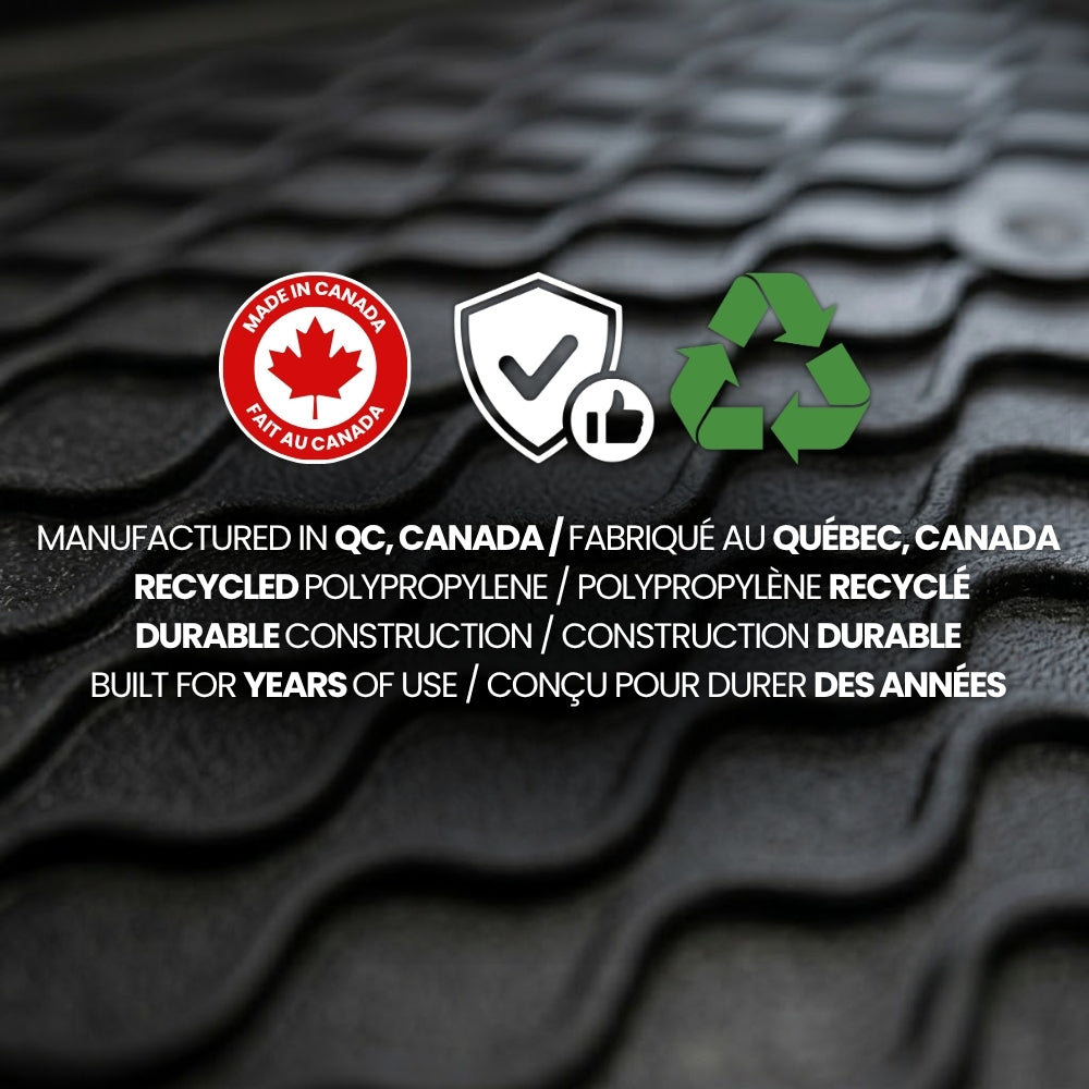 Plateaux à bottes résistants – 24 x 16 po, ensemble de 2 | Fabriqués au Canada